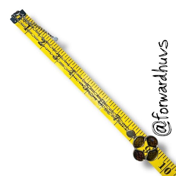 Bundle Sale 3 for $15 | Xiomara Castro XC Olive Green Faceted Glass Necklace - Picture 7 of 10